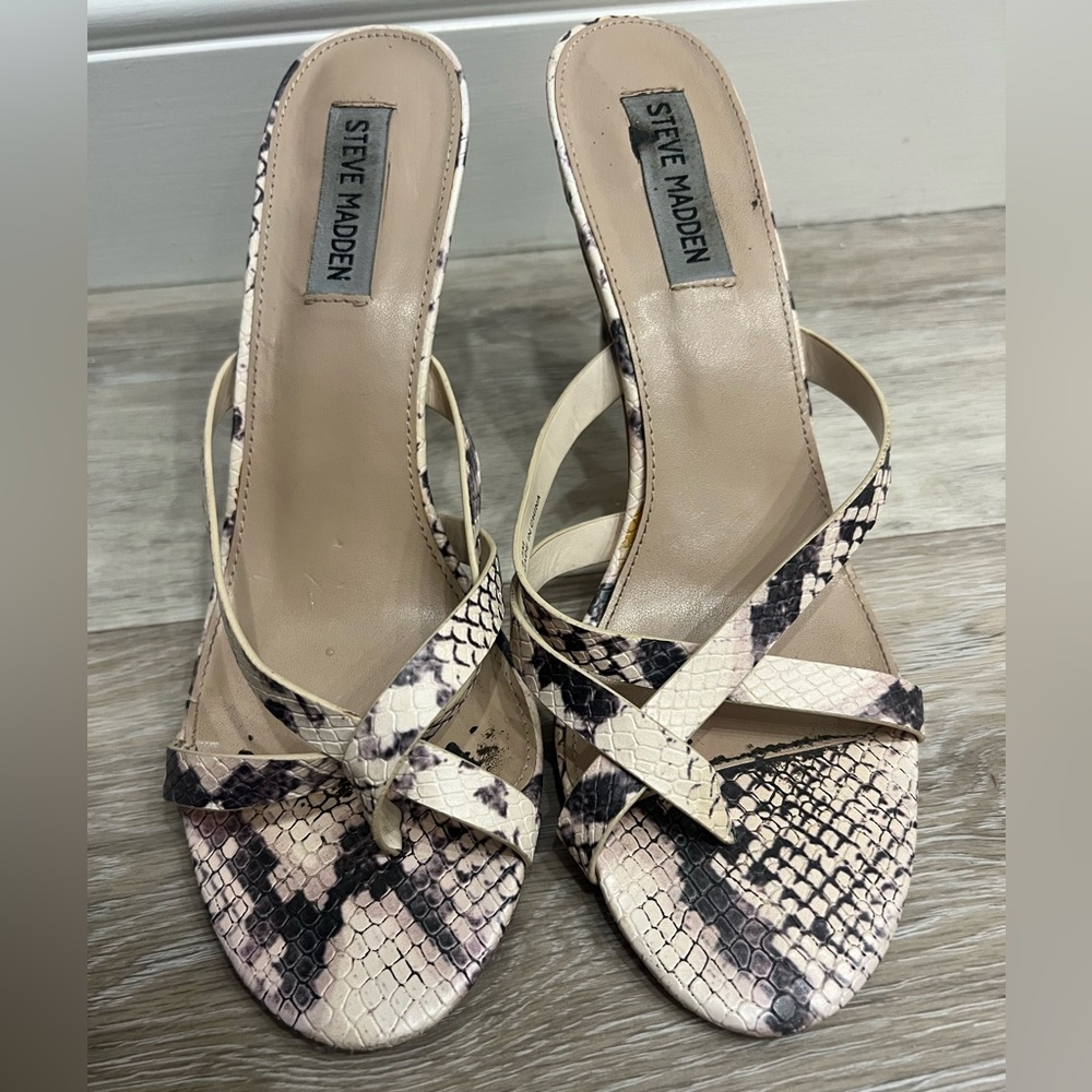 Steve Madden snake print heels